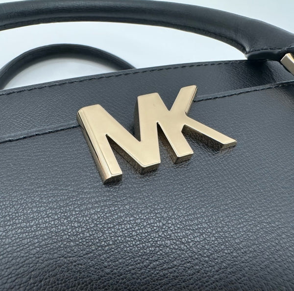 MICHAEL KORS Black Leather Satchel Bag