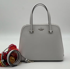 Kate Spade New York Embossed White Leather Medium Dome Satchel