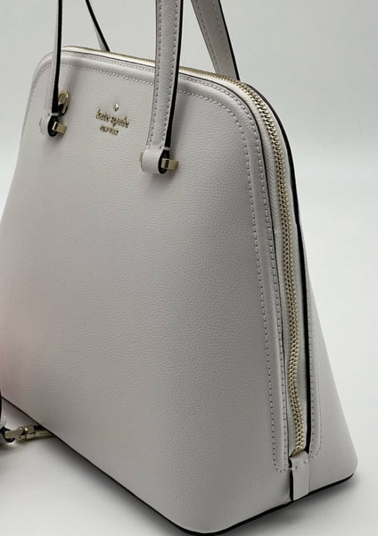 Kate Spade New York Embossed White Leather Medium Dome Satchel