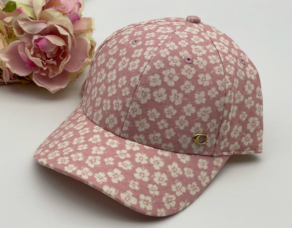 Coach Baseball Hat With Graphic Ditsy Print