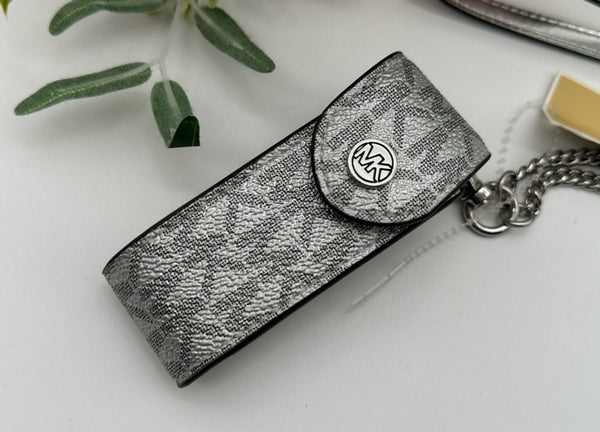 Michael Kors Silver Logo Lipstick Holder