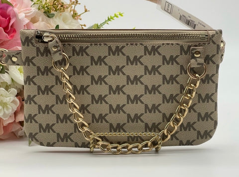 Michael Kors Signature Logo Pull Chain Belt Bag