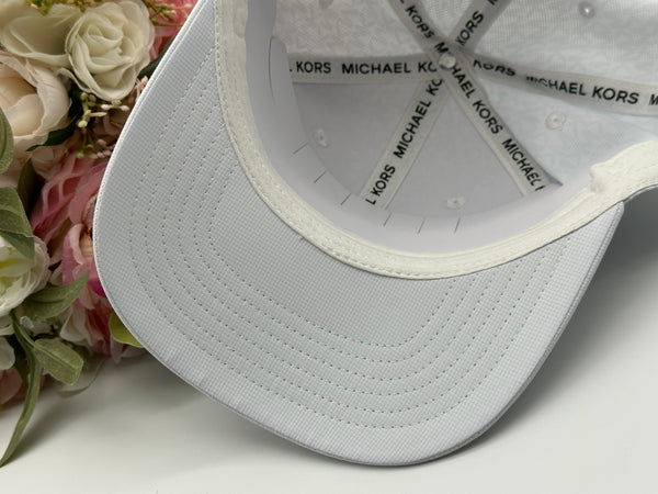 Michael Kors Men's Baseball Hat OS White MK SIG SPORT Performance