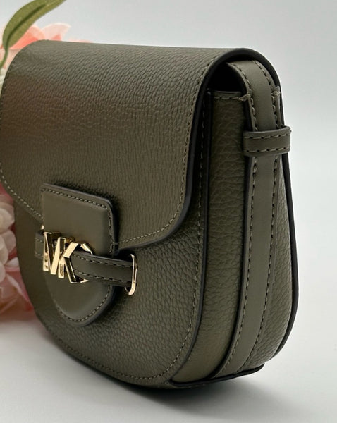 Michael Kors Small Leather Saddle Crossbody Bag