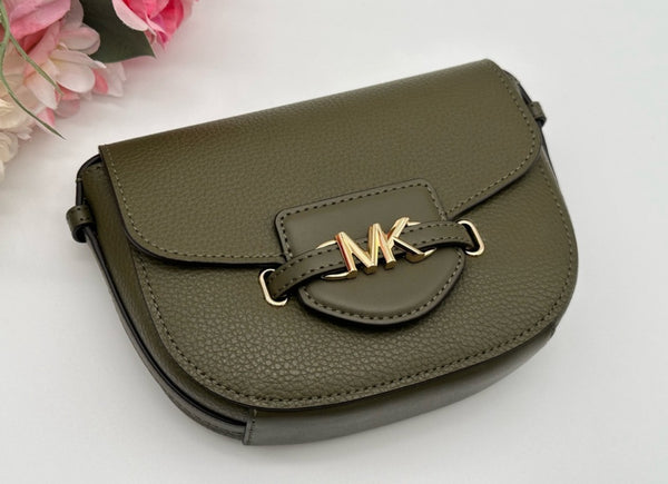 Michael Kors Small Leather Saddle Crossbody Bag