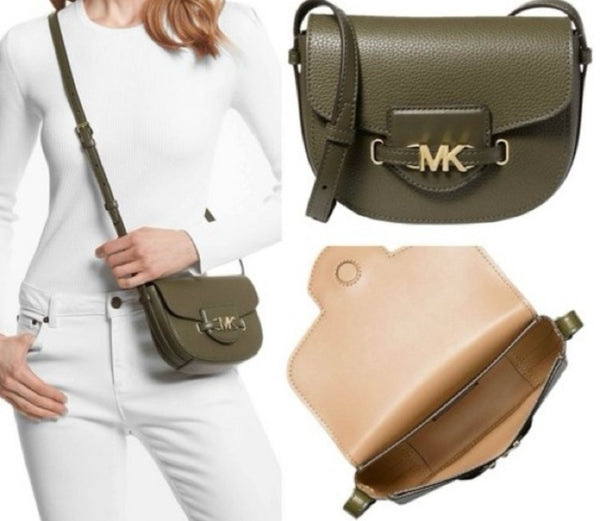 Michael Kors Small Leather Saddle Crossbody Bag