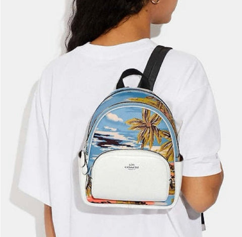 Coach Hawaiian Print Mini Backpack