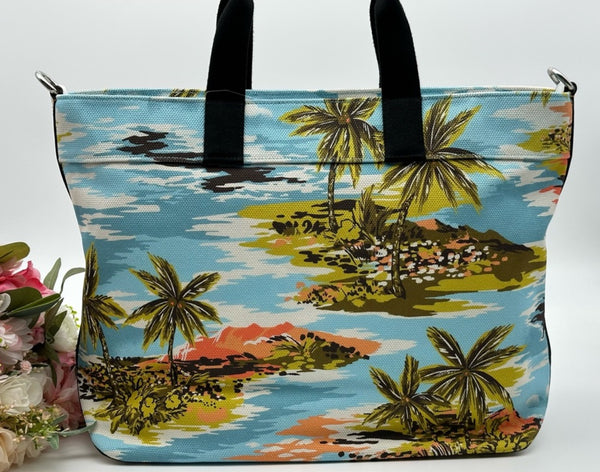 Coach Canvas Hawaiian Print Tote