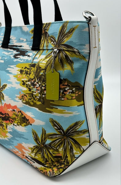 Coach Canvas Hawaiian Print Tote