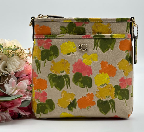 Coach Messenger Crossbody With Floral Print