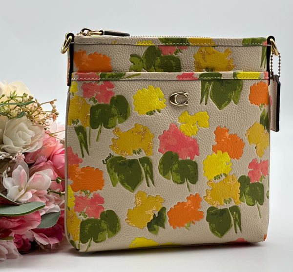 Coach Messenger Crossbody With Floral Print