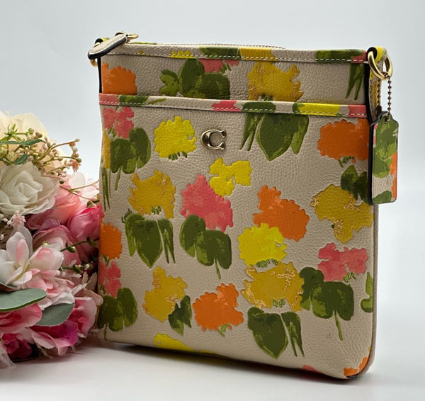 Coach Messenger Crossbody With Floral Print