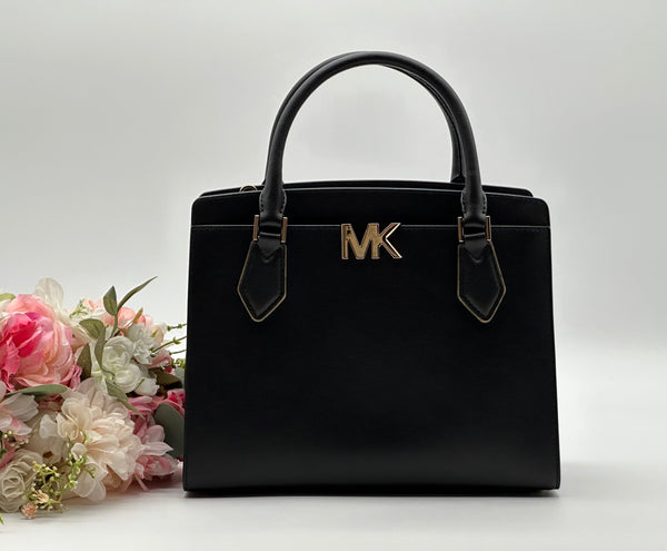 Authentic MICHAEL KORS Black Leather Satchel