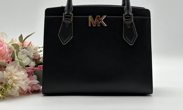 Authentic MICHAEL KORS Black Leather Satchel