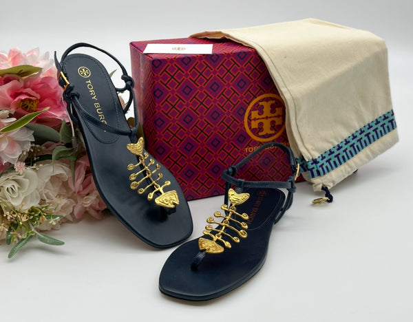 Authentic Tory Burch Capri Fish Sandal Size 6.5