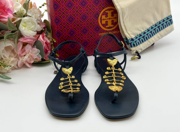 Authentic Tory Burch Capri Fish Sandal Size 6.5