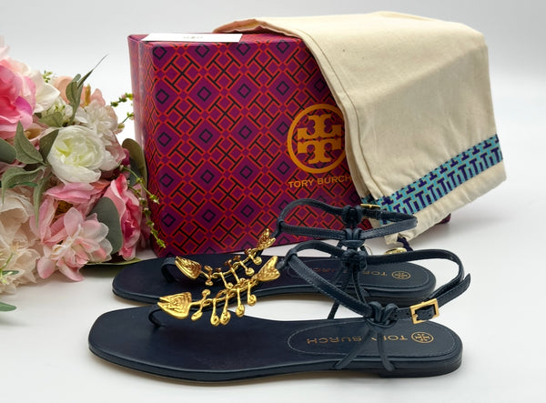 Authentic Tory Burch Capri Fish Sandal Size 6.5