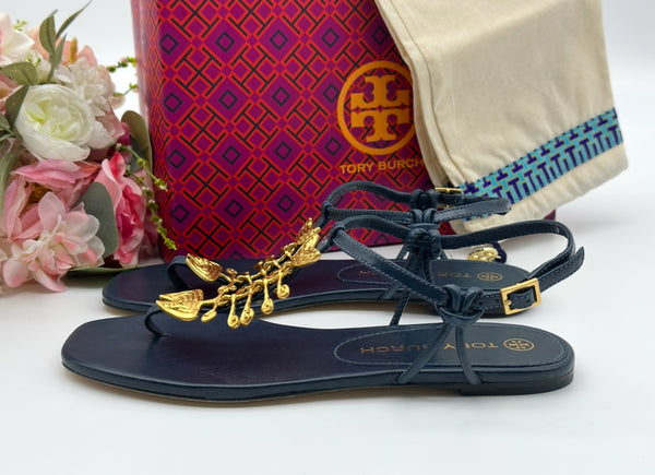 Authentic Tory Burch Capri Fish Sandal Size 6.5