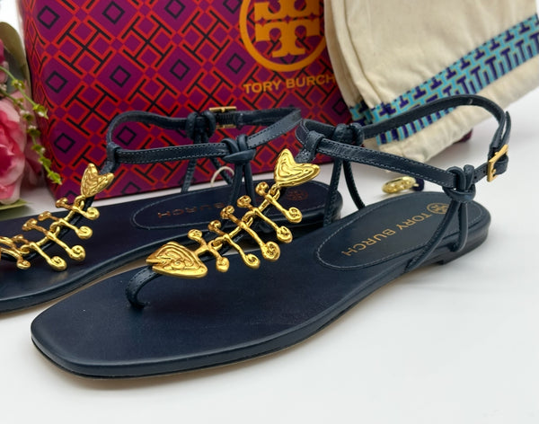 Authentic Tory Burch Capri Fish Sandal Size 6.5