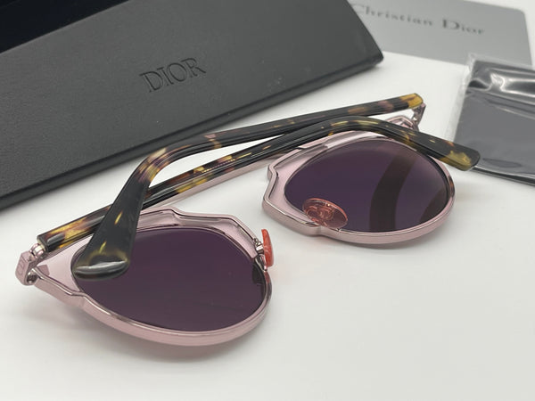 Authentic CHRISTIAN DIOR Pink Blonde/Havana Brown Acetate So Real Brow Bar Sunglasses