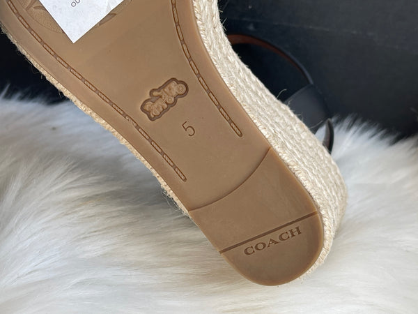 Authentic Coach Suede Black Wedge