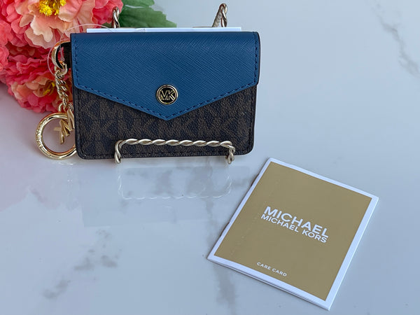 Authentic Michael Kors Small Flap Key Ring Card Case