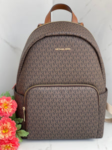 Authentic MICHAEL KORS Brown Signature Large Backpack