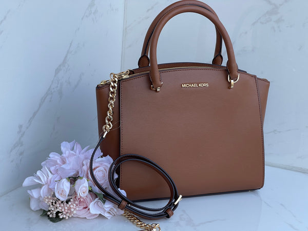 Authentic MICHAEL KORS Large Leather Satchel Bag