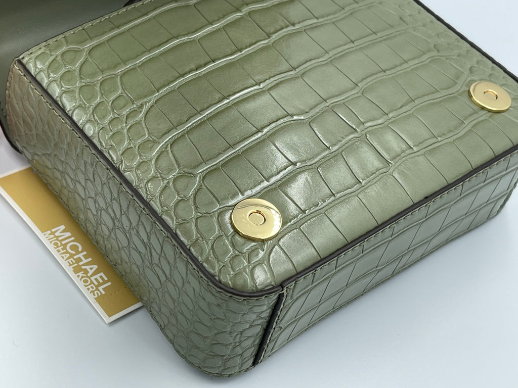 Authentic Michael Kors Crocodile Embossed Small Convertible Crossbody –  Ximena's Luxe Couture
