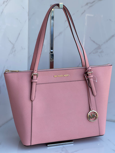 Authentic MICHAEL KORS Large Pale Pink Saffiano Leather Tote