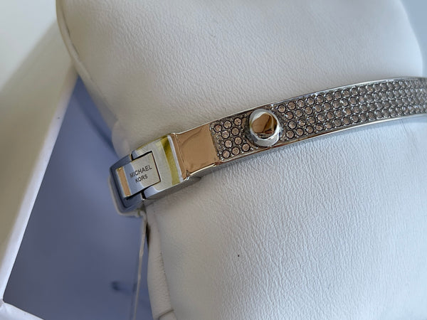 Authentic Michael Kors Heritage Astor Pave Hinged Bracelet
