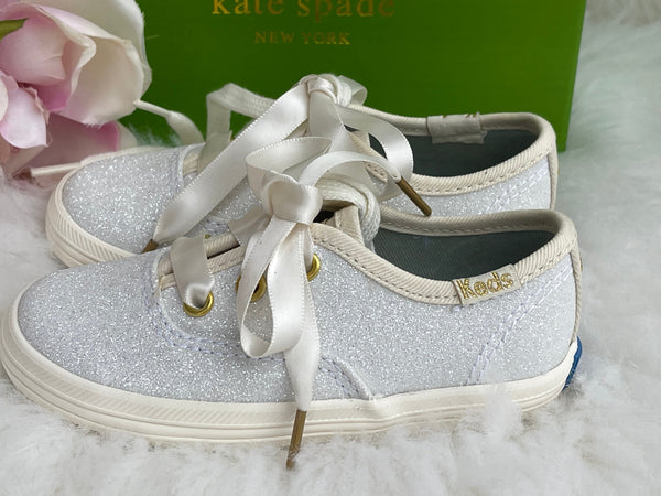 Authentic Big Girl Keds Kate Spade New York Champion Glitter Sneakers
