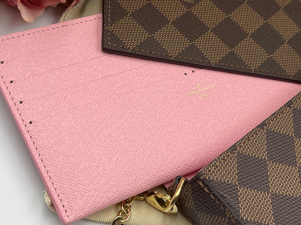 Louis Vuitton Rose Ballerine Leather Felicie Card Holder Insert