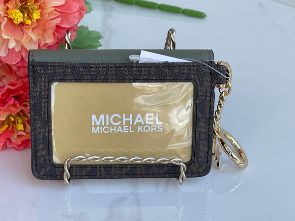 Authentic Michael Kors Small Flap Key Ring Card Case