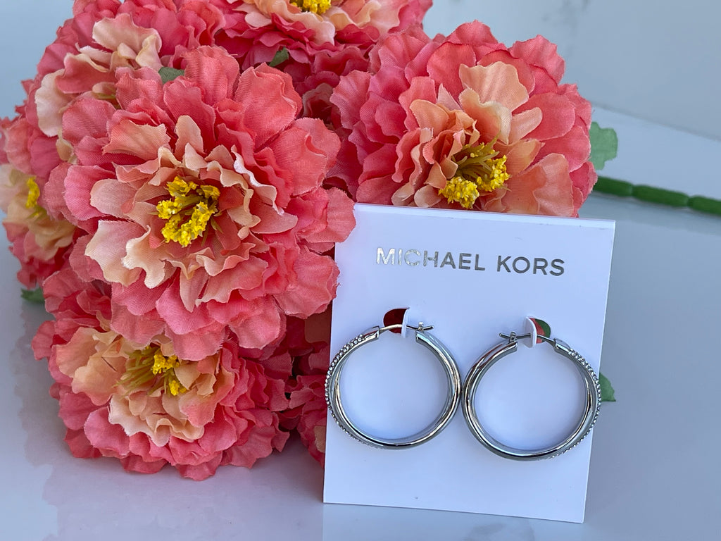 michael kors brilliance hoop earrings