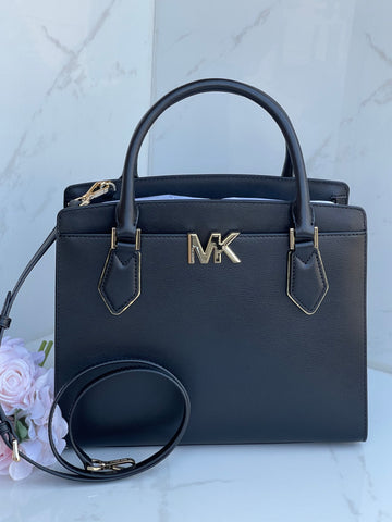 Authentic MICHAEL KORS Black Leather Satchel