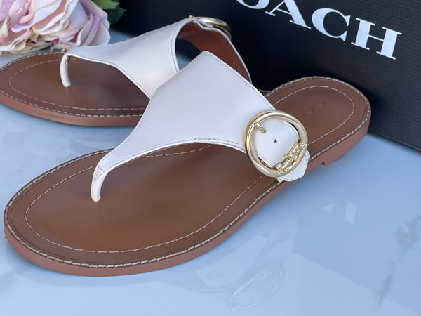 Authentic Coach Leather Thong Sandal