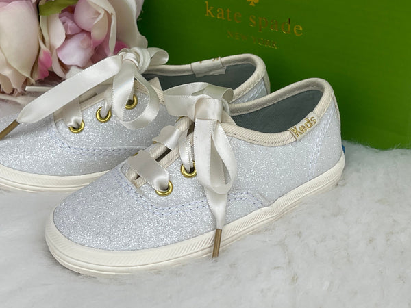 Authentic Big Girl Keds Kate Spade New York Champion Glitter Sneakers