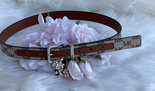 Authentic Michael Kors Women's Thin Twist Reversible Belt