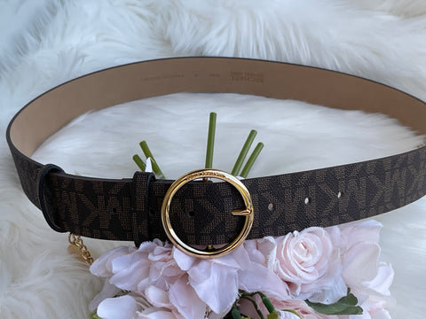 Authentic Michael Kors Women's Brown Logo Belt